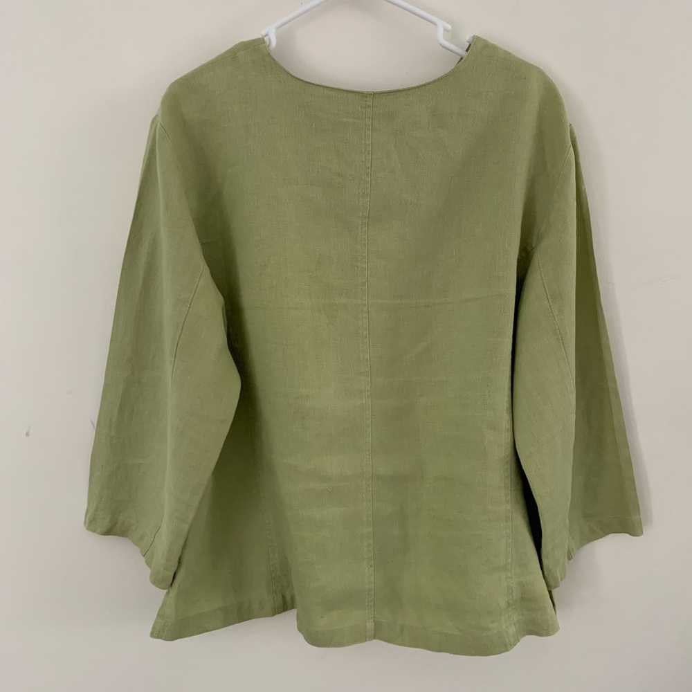 JM Collection Sz 16 Linen 3/4 Sleeve Cardigan Gently Loved - Picture 2 of 7